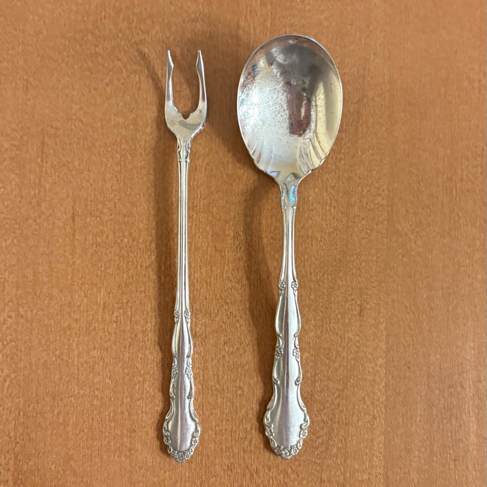 Elegant Silver Wm. Roger’s 1881 Oyster Spoon & Fork